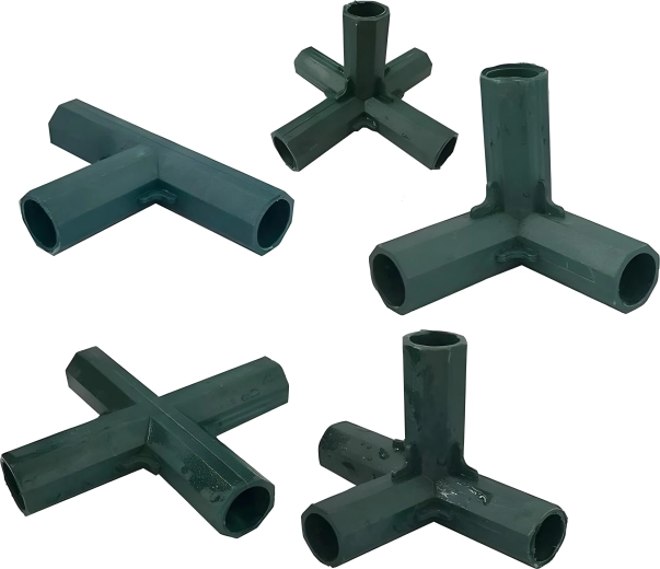 Kunststof verbindingsdelen – set van 20 stuks voor foliekas 300 × 150 × 175 cm