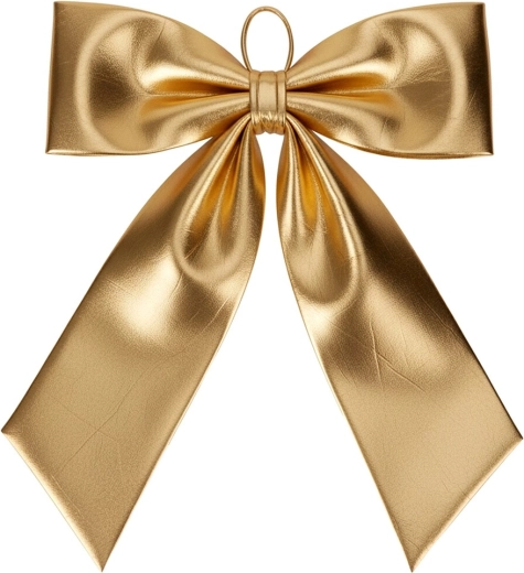 Gouden decoratieve strik XXL 68 × 80 cm
