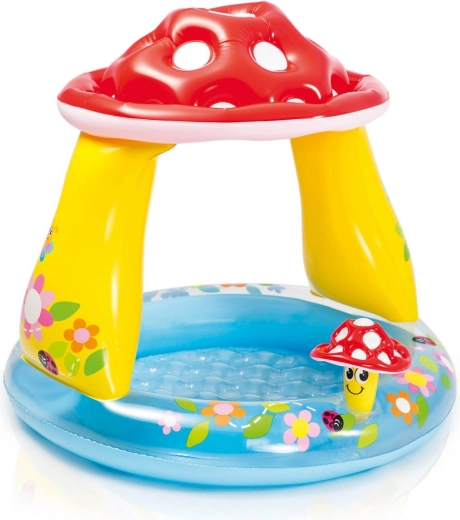 Opblaasbaar kinderzwembad Paddenstoel Intex 102 × 89 cm