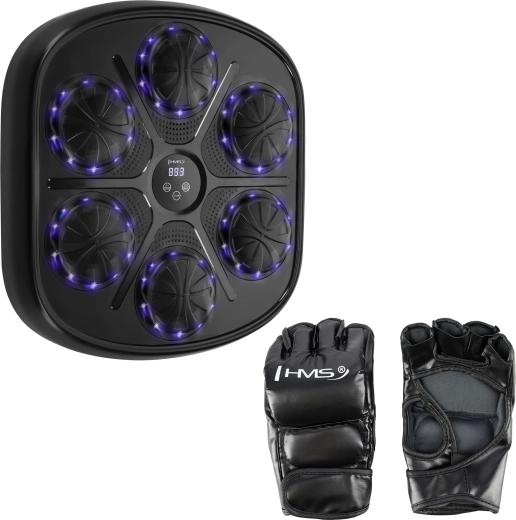 Elektronisch boksschild met LED en Bluetooth HMS TB03 + handschoenen