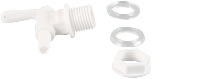 Kraan voor gistingsvat, schroefdraad 24 mm (verpakking 50 stuks)