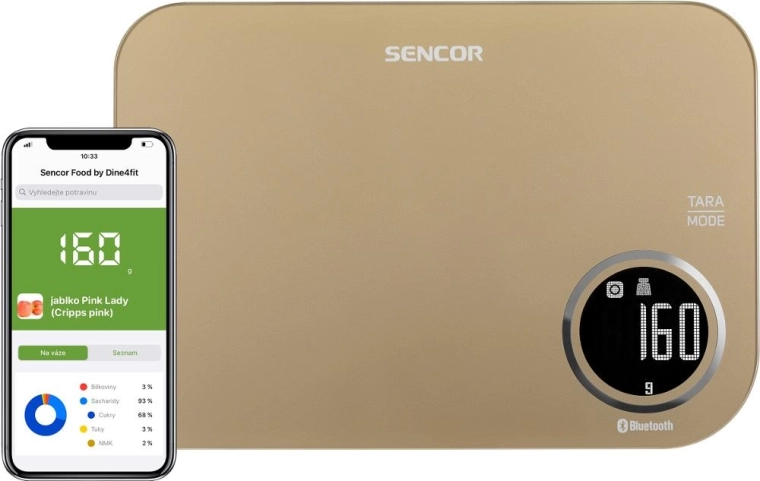 Sencor slimme keukenweegschaal met Bluetooth