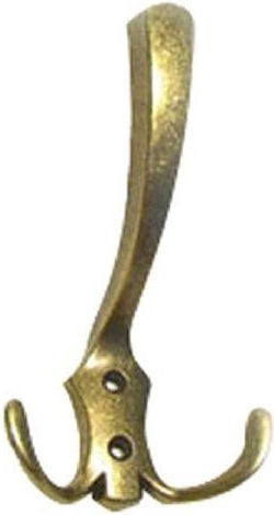 Kapstokhaak Romana I 77 × 130 mm messing patina