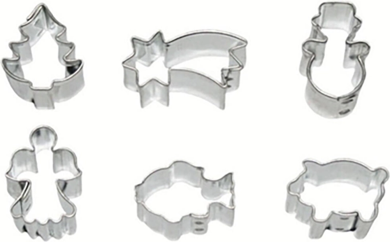 Micro uitsteekvormpjes voor koekjes – set van 6 stuks