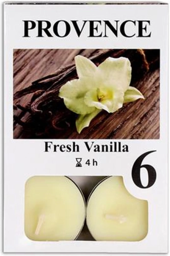 Theelichtjes vanille, 6 stuks