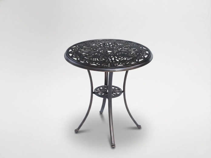 Aluminium tuintafel Danbury, antiek brons, rond Ø68 × 70 cm