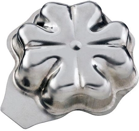 Bakvormpjes klavertjevier van vertind plaatstaal, 40 mm (20 stuks)