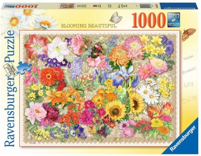 Puzzel 1000 stukjes Bloeiende bloemen