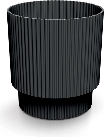 Kunststof bloempot Milly 19,5 cm – koolkleur