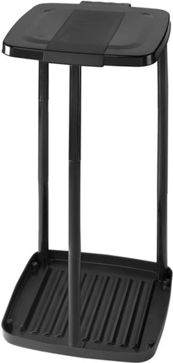 Kunststof standaard voor vuilniszakken Heidrun, zwart, 34 × 31 × 67 cm