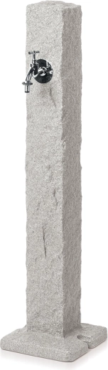 Tuinwatersokkel met kraan Natura – koel grijs graniet