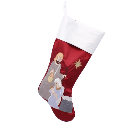 Kerstsok Heilige Familie – cadeauversiering