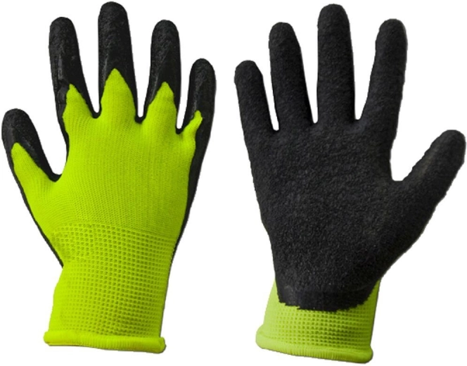 Beschermende latex handschoenen LEMON, polyester