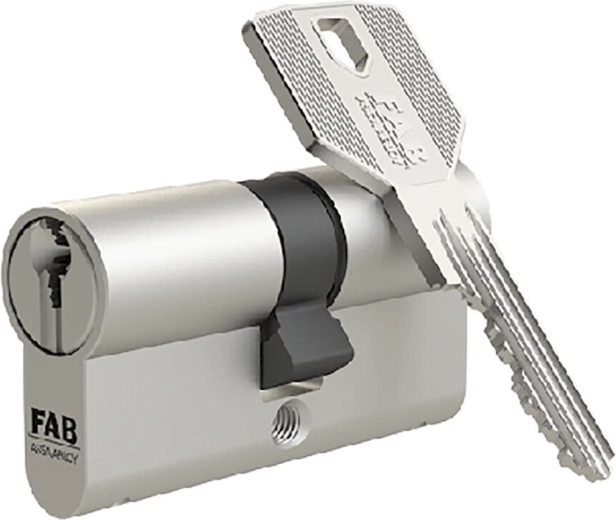 Veiligheidscilinder FAB klasse 4, 30/35 mm, nikkel, 5 sleutels