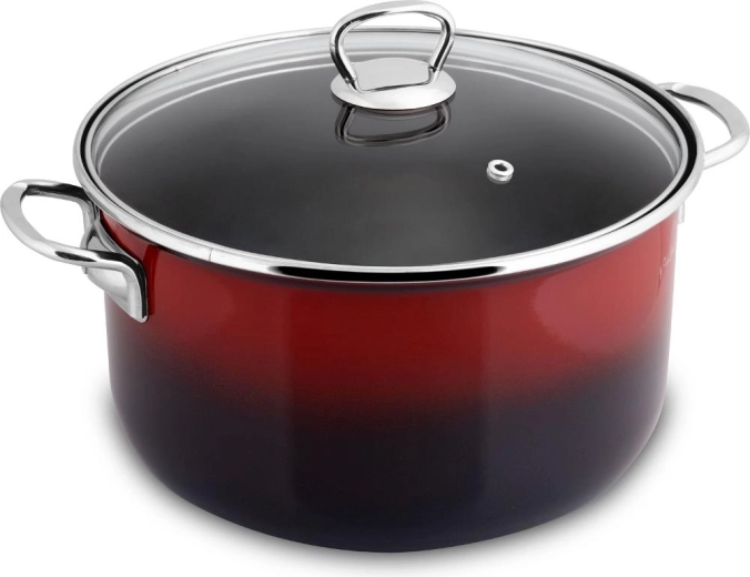 Lamart geëmailleerde kookpan met deksel 22 cm