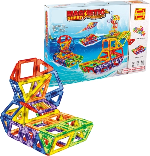 Magnetische bouwset 104 stuks – schip en slaapkamer