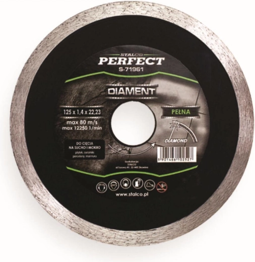 Diamantschijf 125 mm doorlopende rand STALCO