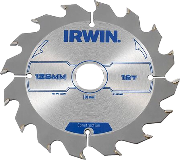 IRWIN zaagblad 125 mm, 16 tanden, voor hout