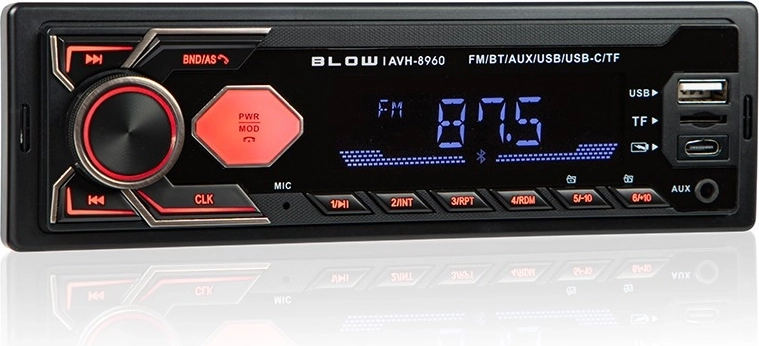 Autoradio 1DIN RDS MP3/USB/micro SD/BLUETOOTH + USB-C