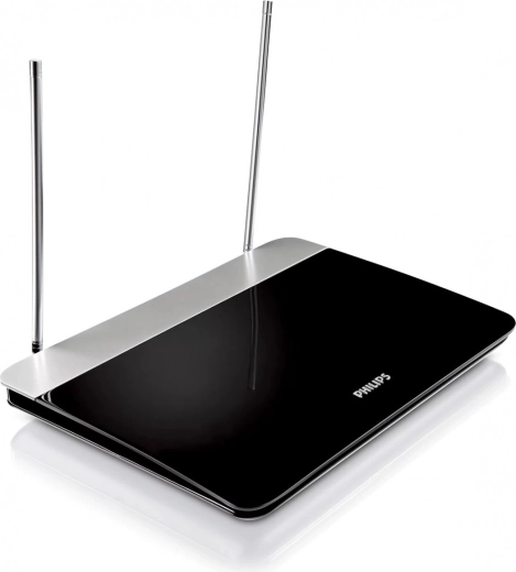 Ultra platte binnen-TV-antenne met versterkingsregeling en 4G-filter