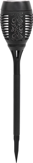 Zonnelamp voor in de tuin met vlam‑effect, 10 LED, 40 cm, IP44
