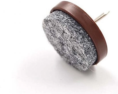 Viltglijders met spijker 24 mm, bruin (8 stuks)