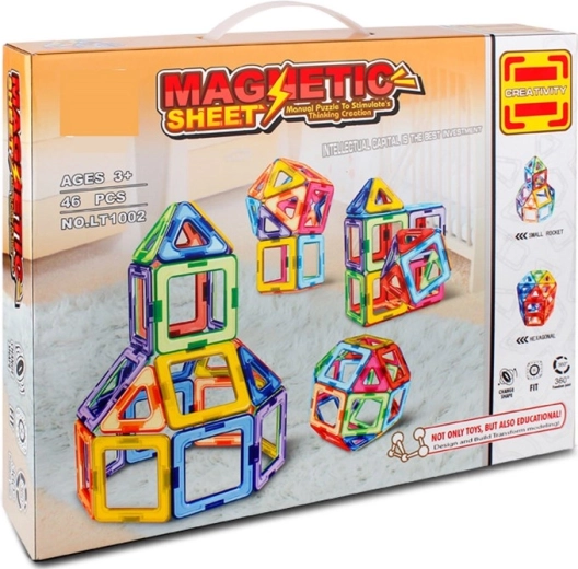 Magnetische bouwset Magnetic Sheet – 46 stukjes