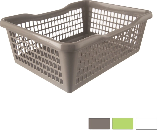 Kunststof opbergmand 36 × 27 × 13 cm (assortiment kleuren)