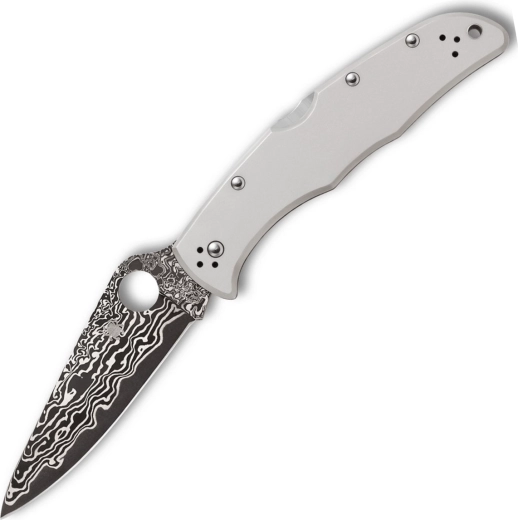 Spyderco Endura 4 titanium zakmes met damascus lemmet 9,7 cm