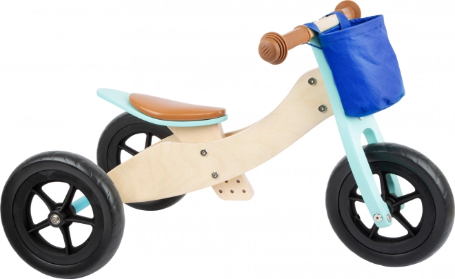 Houten loopfiets Maxi turkoois voor kinderen 2 in 1