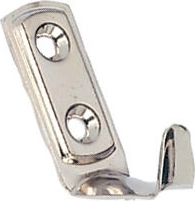 Kleine meubelhaak 25 × 40 mm, nikkel, set van 20 stuks