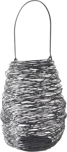 Metalen kandelaar zwart 20 × 20 × 27 cm
