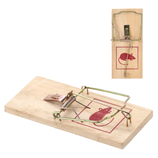 Houten val voor muizen en ratten 17,5 × 8 cm