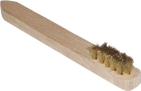 Draadtandenborstel MAZÁČEK, messing, 3 rijen, klein, draaddiameter 0,15 mm