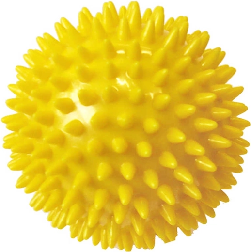 ACRA massagebal met stekels 7,5 cm geel - 1 stuk