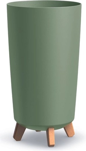 Bloempot op pootjes Gracia Tubus Slim 23,9 cm – aardegroen