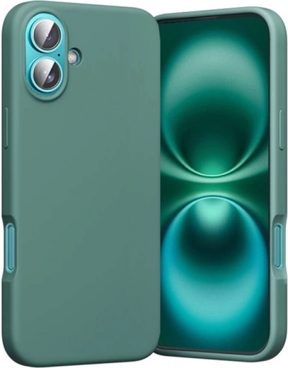 Silikonen hoesje Vention voor iPhone 16 Plus met MagSafe, groen