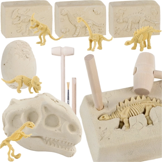 Kruzzel dinosaurus-opgravingen 5 in 1 – paleontologische set