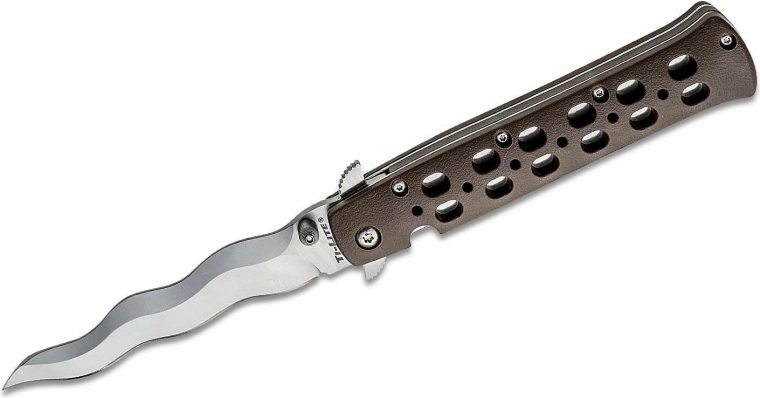 Opvouwbaar mes Cold Steel Ti-Lite Kris 10,2 cm, bruin, Zy-Ex