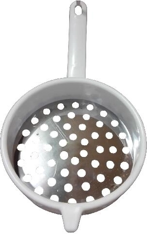 RVS spätzle-/gnocchizeef 18 cm met kunststof handvat