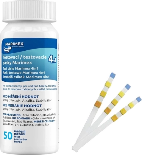 Marimex teststrips voor zwembad en spa 4-in-1 (50 stuks)