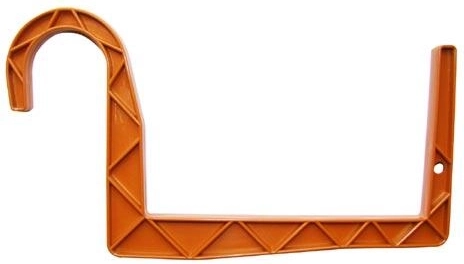 Ronde hangende houder voor balkonbakken 11 × 12 cm, kunststof, wit