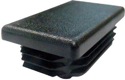 Rechthoekige dop 60 × 40 mm van LDPE, zwart (10 stuks)
