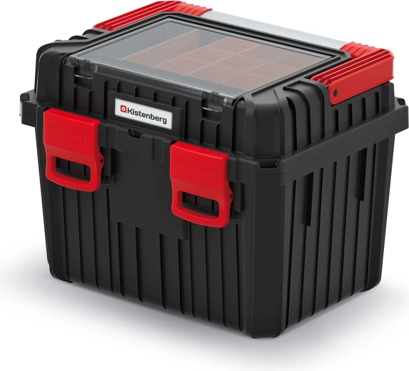 Gereedschapskoffer Heavy met metalen handgreep, zwart