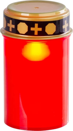 Begraafplaats LED-kaars MagicHome 12 cm rood