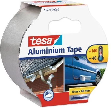 Aluminium plakband Tesa 50 mm × 10 m, zilver