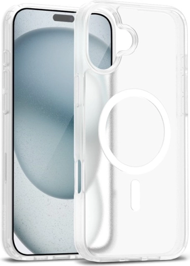 Crong Hybrid Matte Magnetic hoesje met MagSafe voor iPhone 17, wit