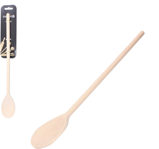 Houten Zweedse keuklepel 40 cm van beukenhout