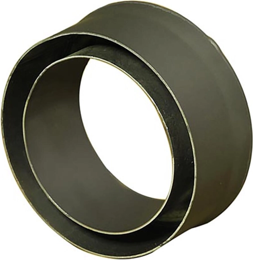 Rookgasreductie voor schoorsteen 150/125 mm, lengte 80 mm, dikte 1,5 mm, zwart