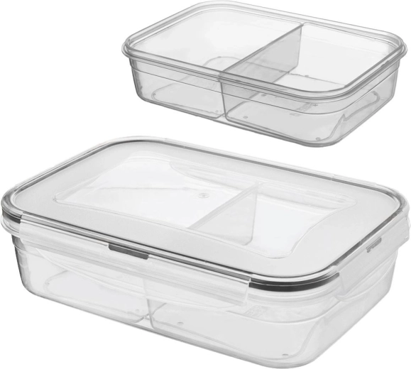 Gedeelde voedselbox met deksel en afdichting 1 l